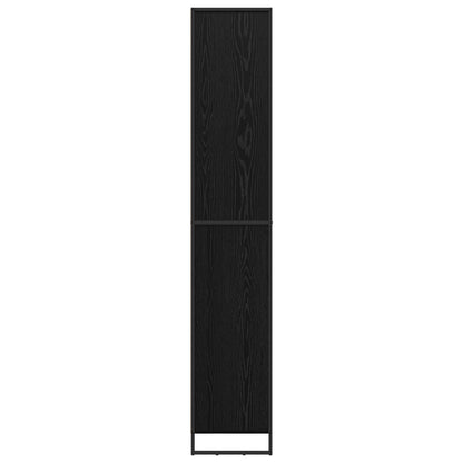 Hoge Kasten 2 pcs Zwart Eiken 60 x 36 x 300 cm Bewerkt hout