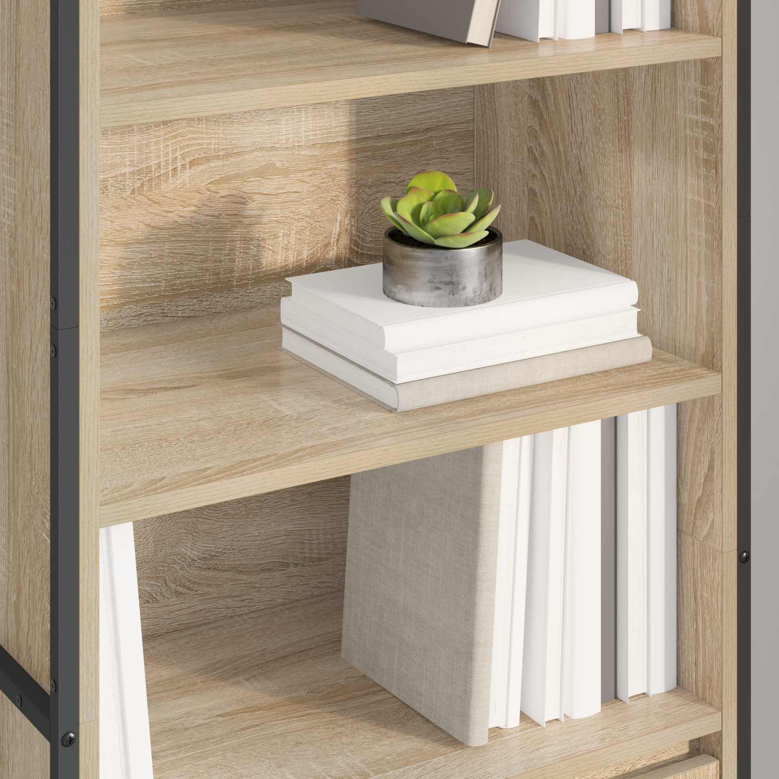 Hoge Kasten 2 pcs Sonoma 60 x 36 x 300 cm Bewerkt hout