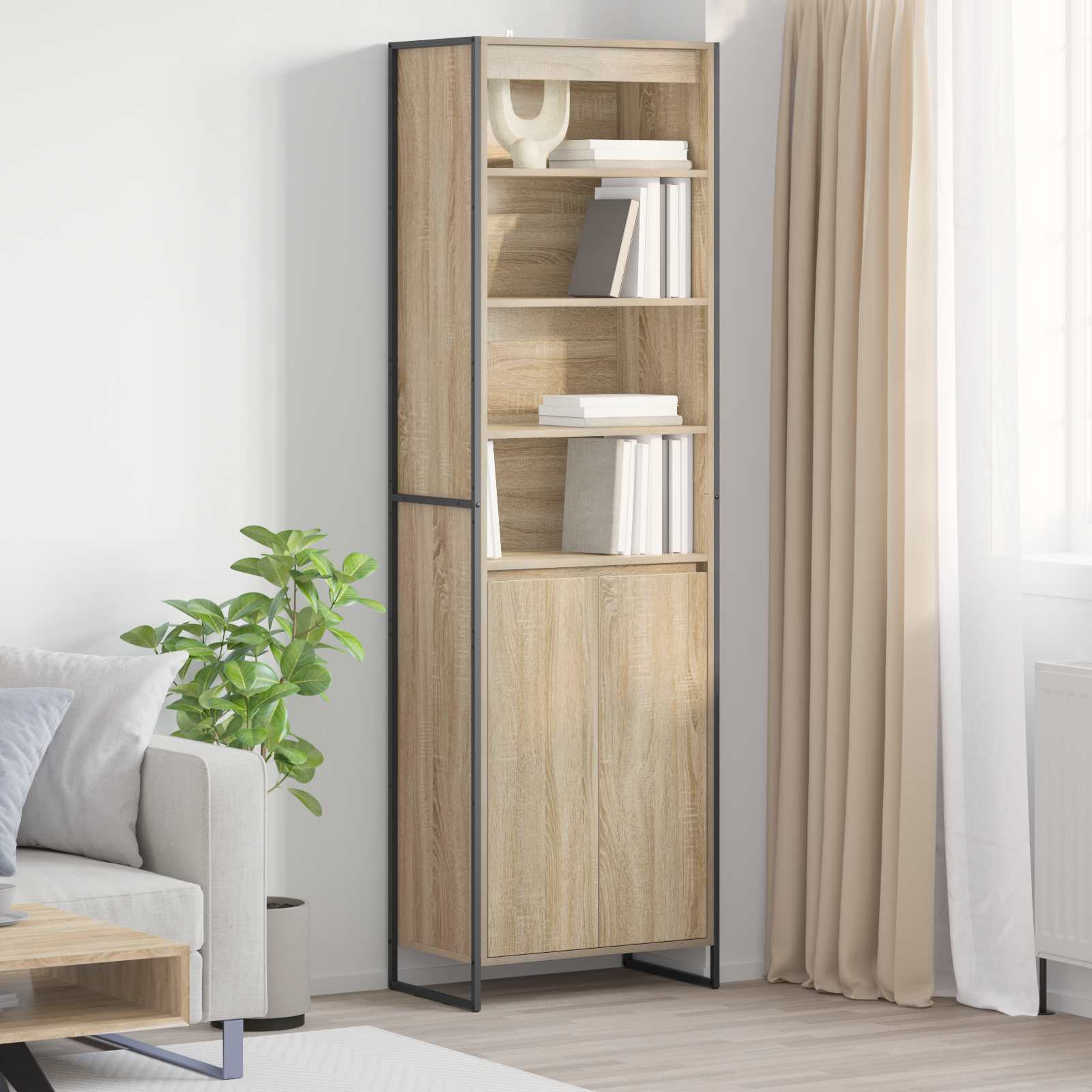 Hoge Kasten 2 pcs Sonoma 60 x 36 x 300 cm Bewerkt hout