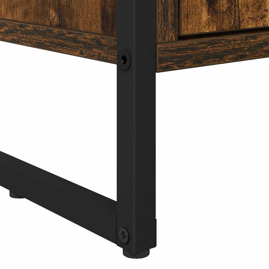 Hoge Kasten 2 pcs Rook Eik 60 x 36 x 300 cm Bewerkt hout