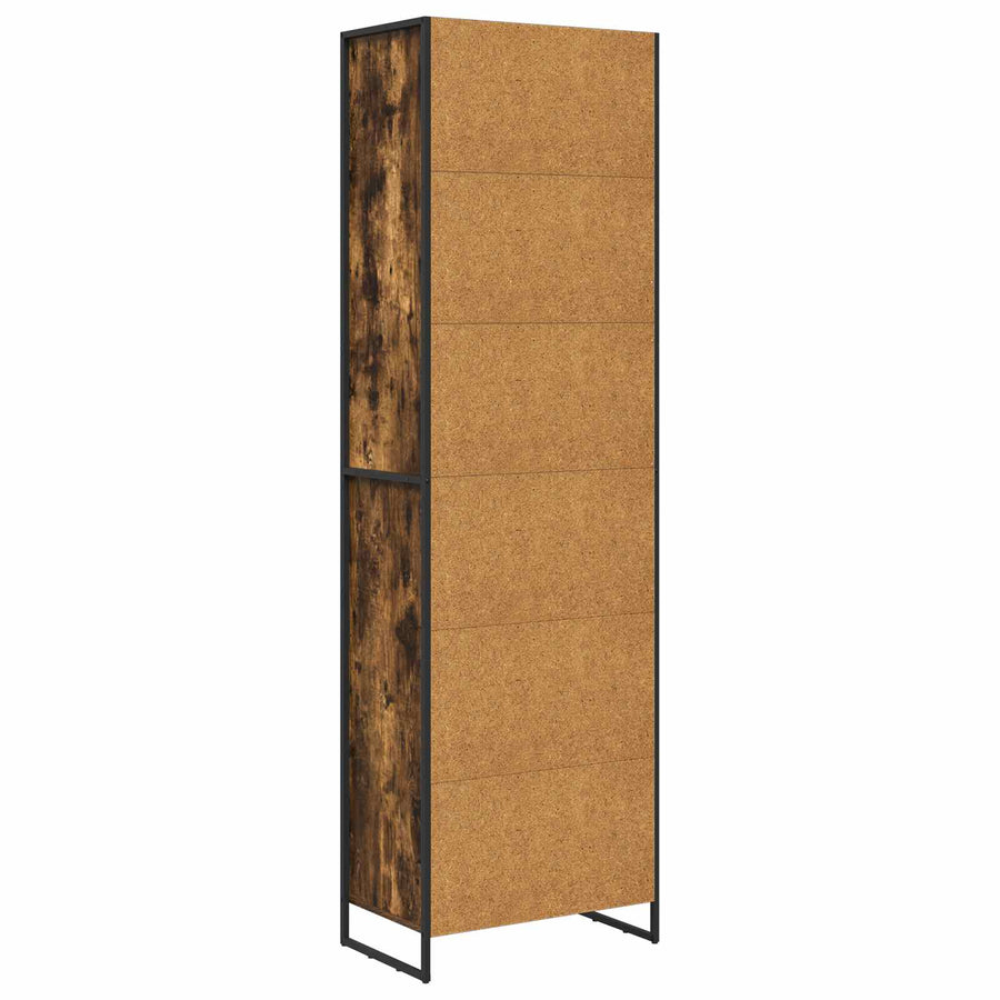 Hoge Kasten 2 pcs Rook Eik 60 x 36 x 300 cm Bewerkt hout