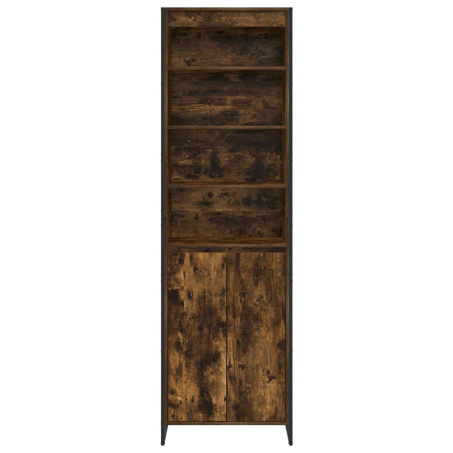 Hoge Kasten 2 pcs Rook Eik 60 x 36 x 300 cm Bewerkt hout