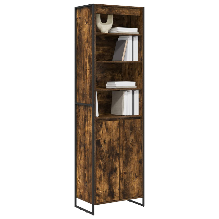 Hoge Kasten 2 pcs Rook Eik 60 x 36 x 300 cm Bewerkt hout