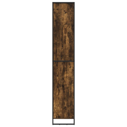 Hoge Kasten 2 pcs Rook Eik 60 x 36 x 300 cm Bewerkt hout