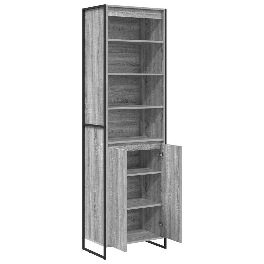 Hoge Kasten 2 pcs Grijs Sonoma 60 x 36 x 300 cm Bewerkt hout