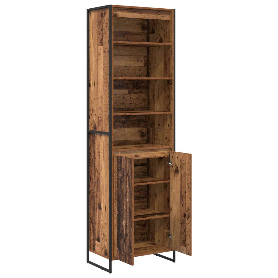 Hoge Kasten 2 pcs Oud Hout 60 x 36 x 300 cm Bewerkt hout