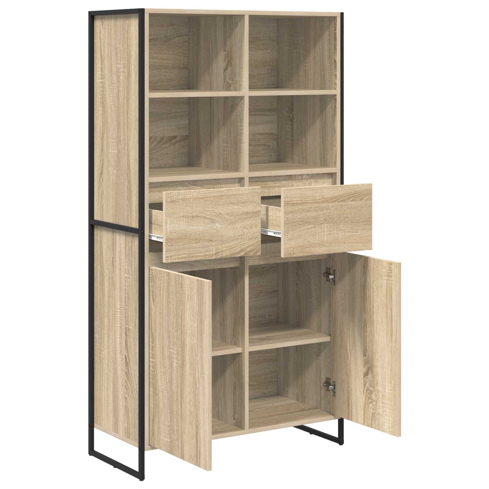 Dressoir met lade 2 pcs Sonoma 81 x 36 x 150.5 cm Bewerkt hout