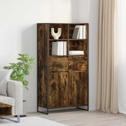 Dressoir 81x36x150.5 cm bewerkt hout rook eik