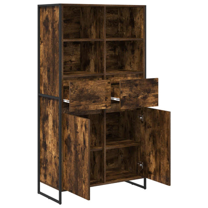 Dressoir 2 pcs Rook Eik 81 x 36 x 150.5 cm Bewerkt hout