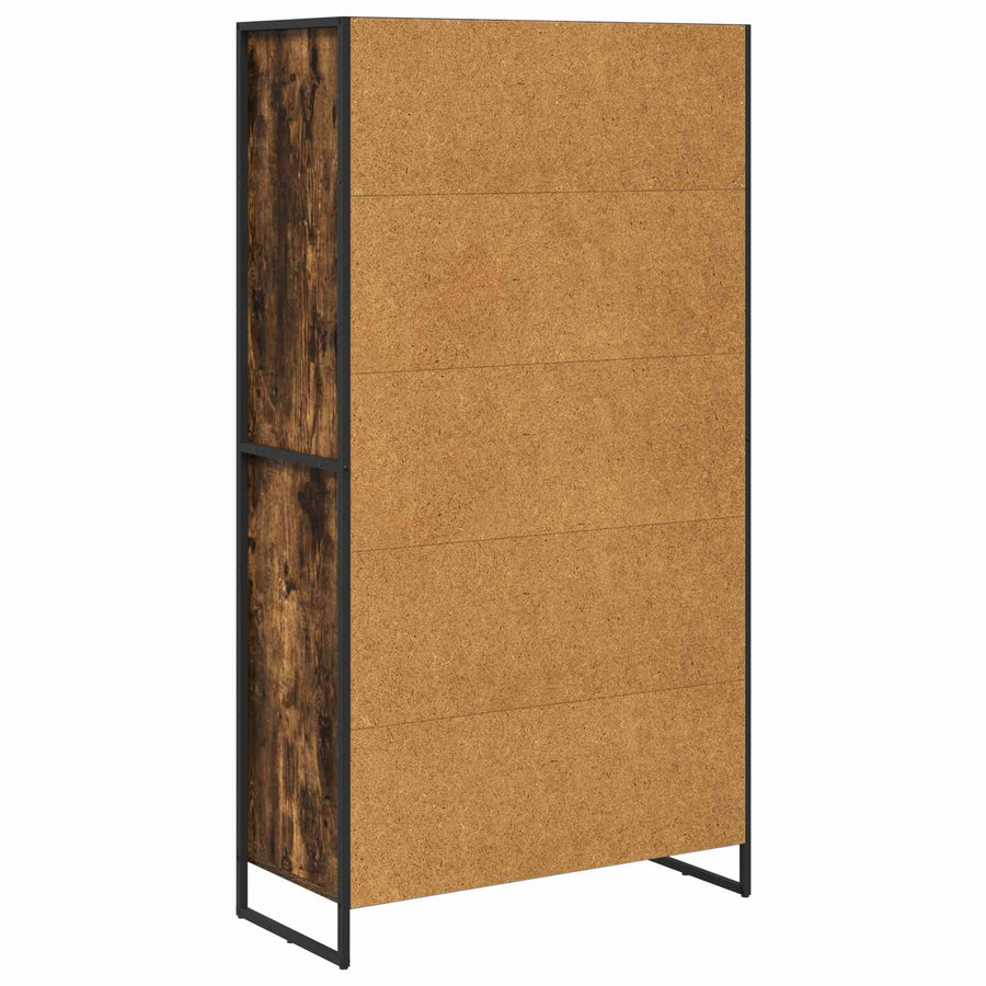 Dressoir 2 pcs Rook Eik 81 x 36 x 150.5 cm Bewerkt hout