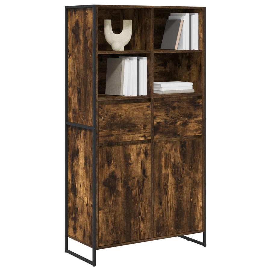 Dressoir 2 pcs Rook Eik 81 x 36 x 150.5 cm Bewerkt hout