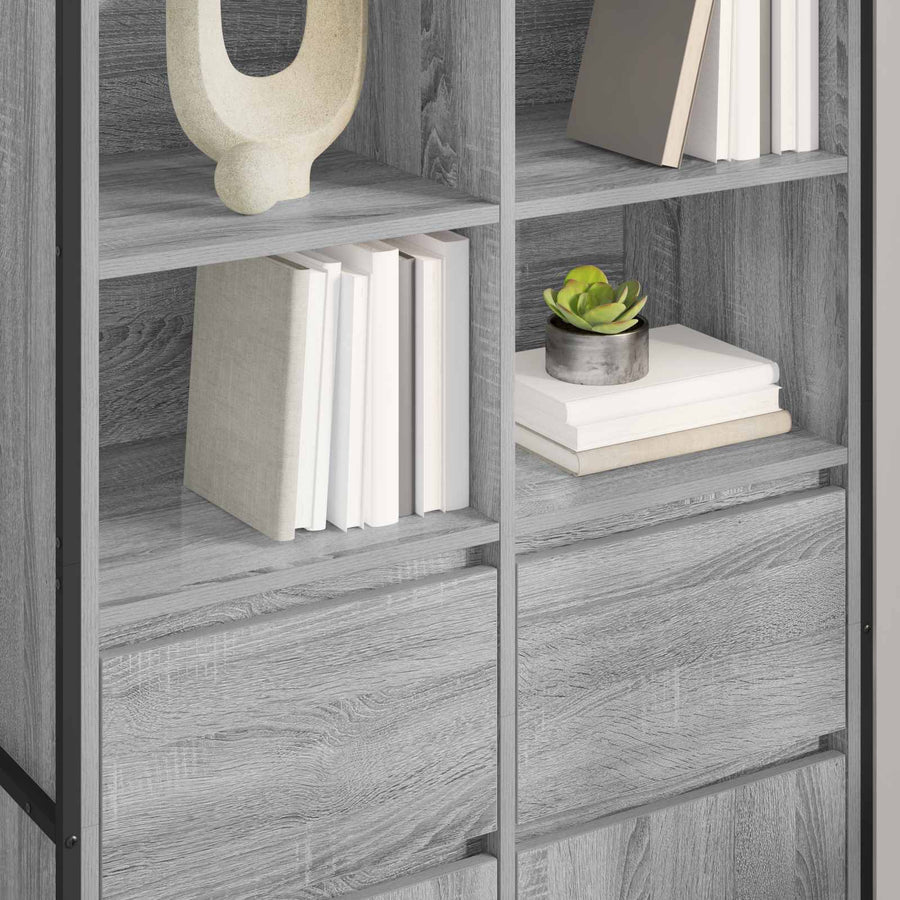 Dressoir 2 pcs Grijs Sonoma 81 x 36 x 150.5 cm Bewerkt hout