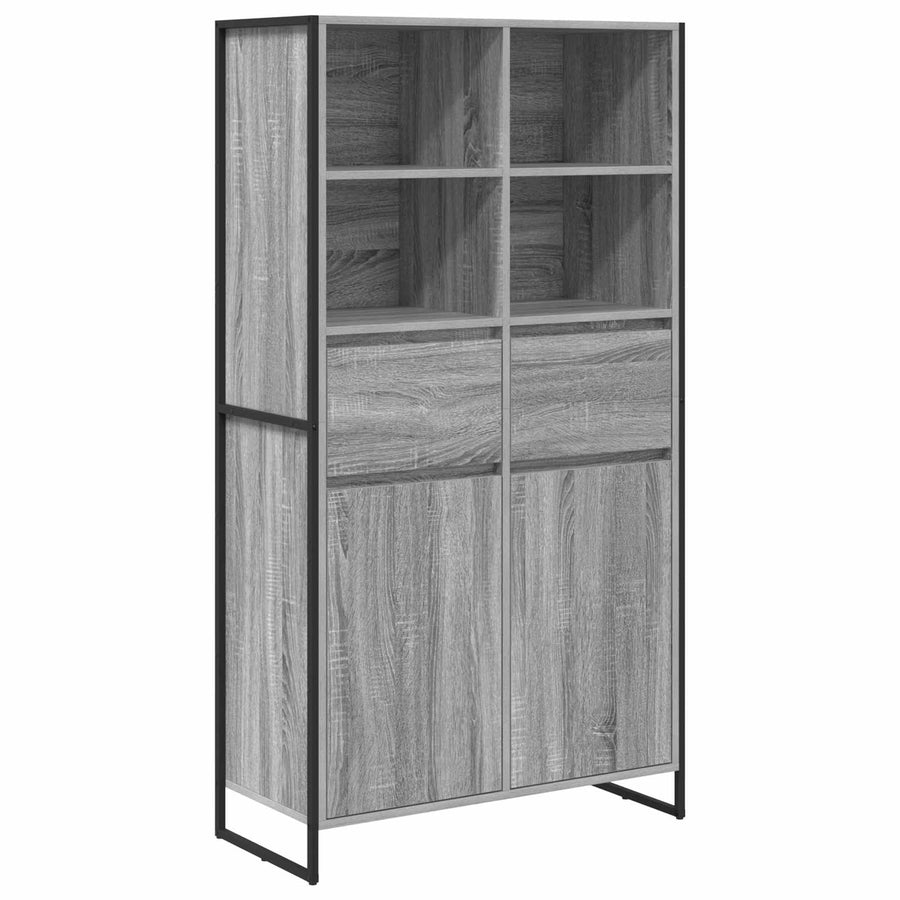 Dressoir 2 pcs Grijs Sonoma 81 x 36 x 150.5 cm Bewerkt hout