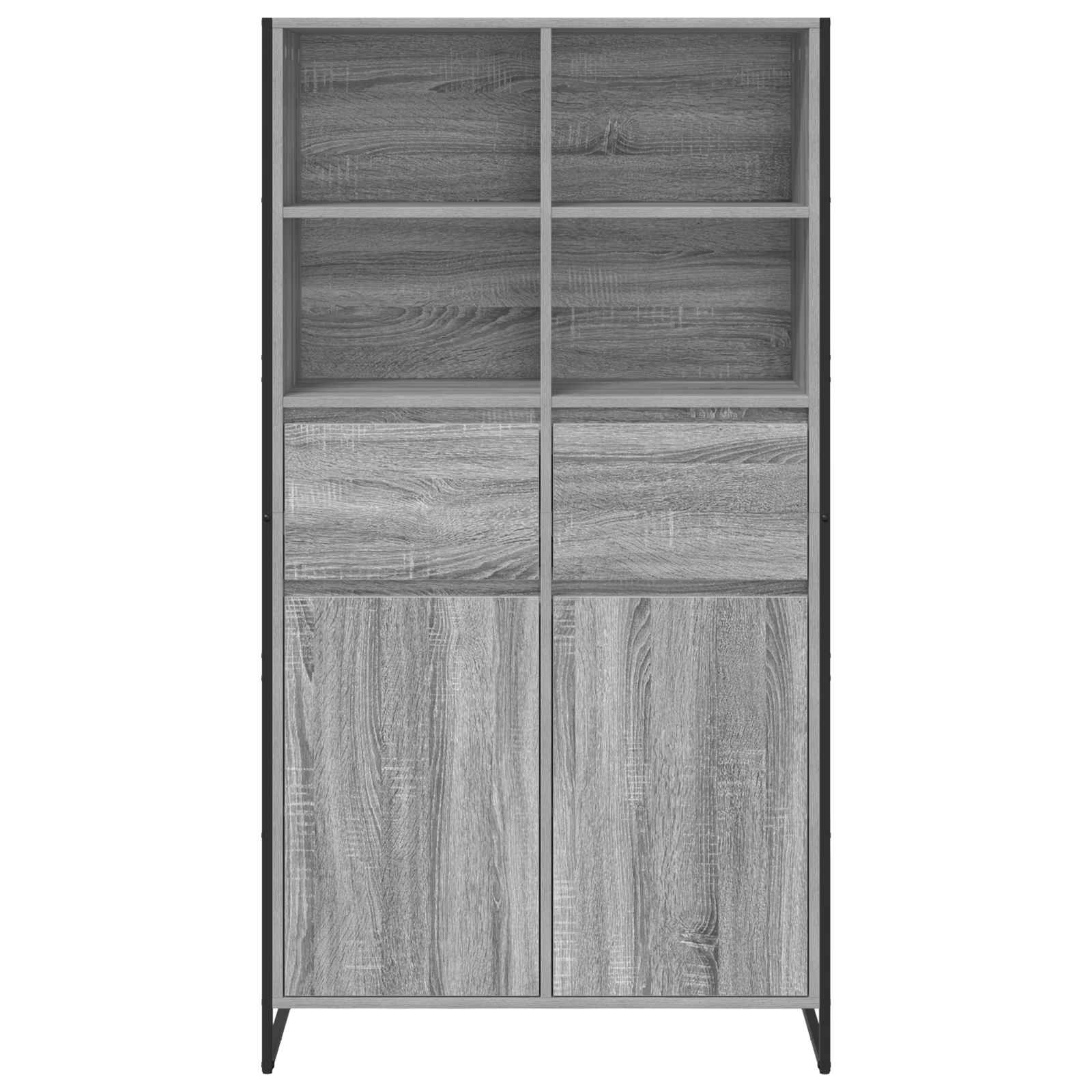 Dressoir 2 pcs Grijs Sonoma 81 x 36 x 150.5 cm Bewerkt hout