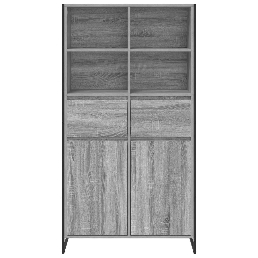 Dressoir 2 pcs Grijs Sonoma 81 x 36 x 150.5 cm Bewerkt hout