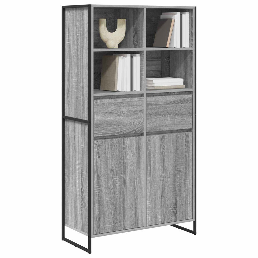 Dressoir 2 pcs Grijs Sonoma 81 x 36 x 150.5 cm Bewerkt hout