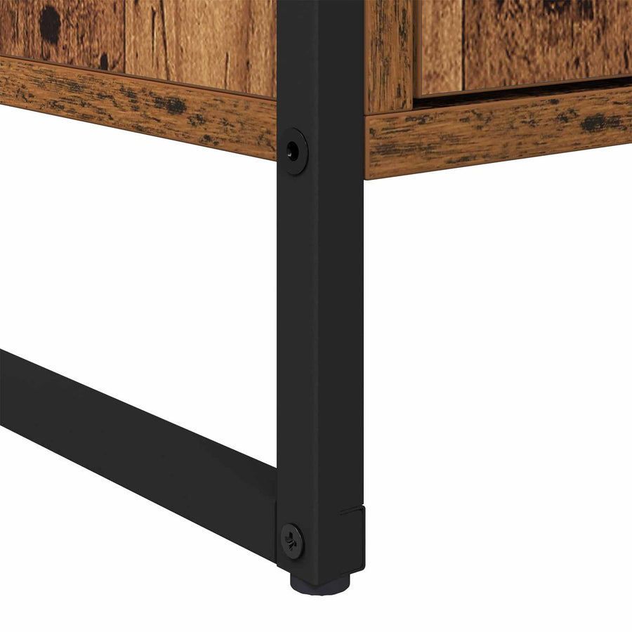 Dressoir 2 pcs Oud Hout 81 x 36 x 150.5 cm Bewerkt hout