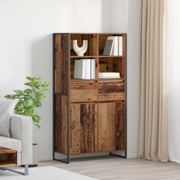 Dressoir 81x36x150.5 cm oud hout bewerkt hout
