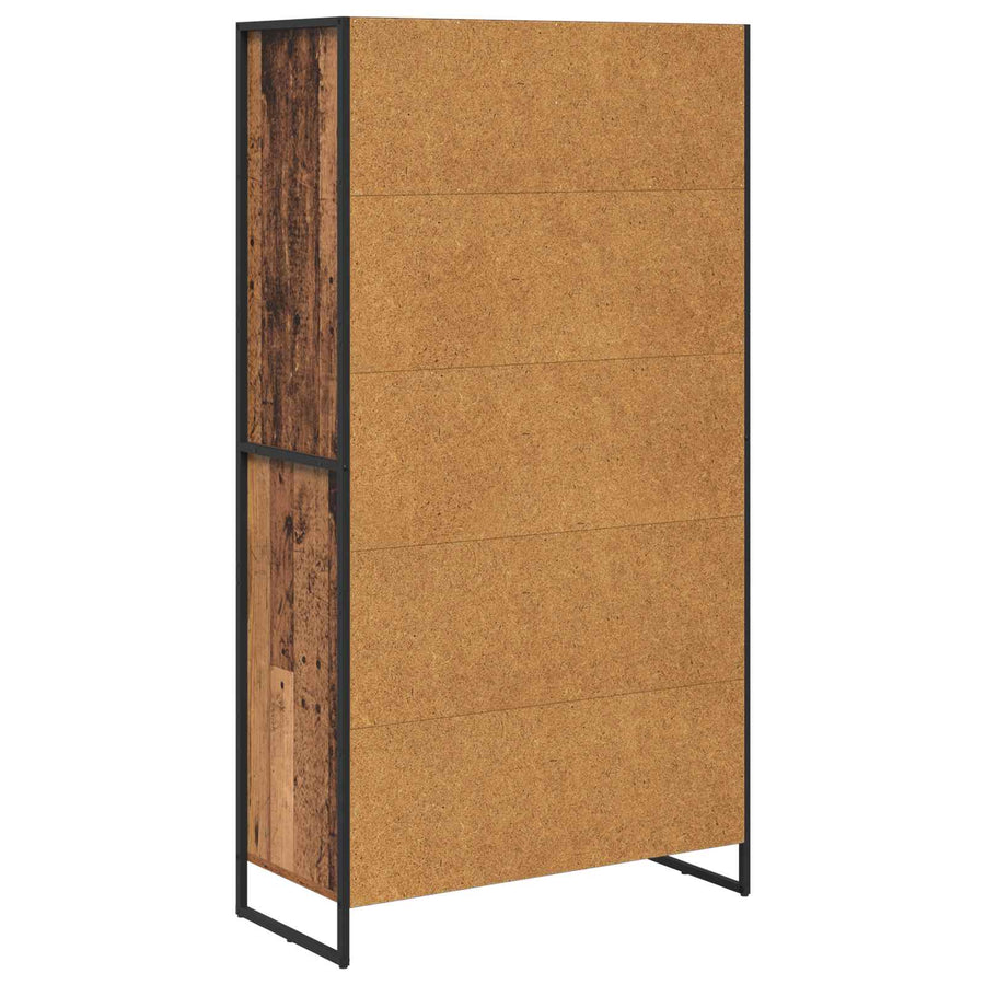 Dressoir 2 pcs Oud Hout 81 x 36 x 150.5 cm Bewerkt hout