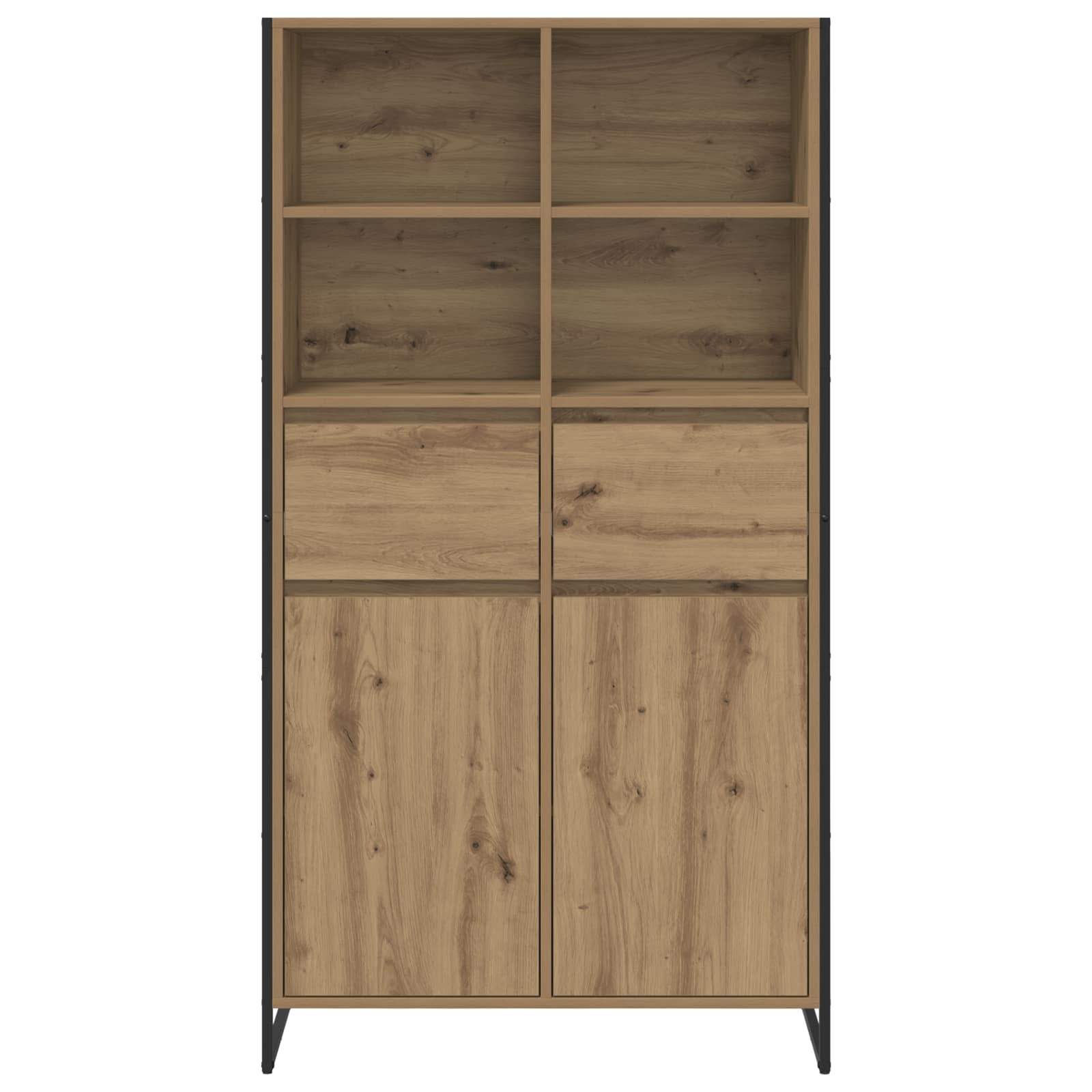 Dressoir met lade 2 pcs Ambachtelijk eiken 81 x 36 x 150.5 cm