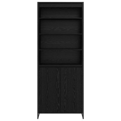 Hoge Kasten 2 pcs Zwart Eiken 60 x 36 x 300 cm Bewerkt hout