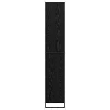 Hoge Kasten 2 pcs Zwart Eiken 60 x 36 x 300 cm Bewerkt hout