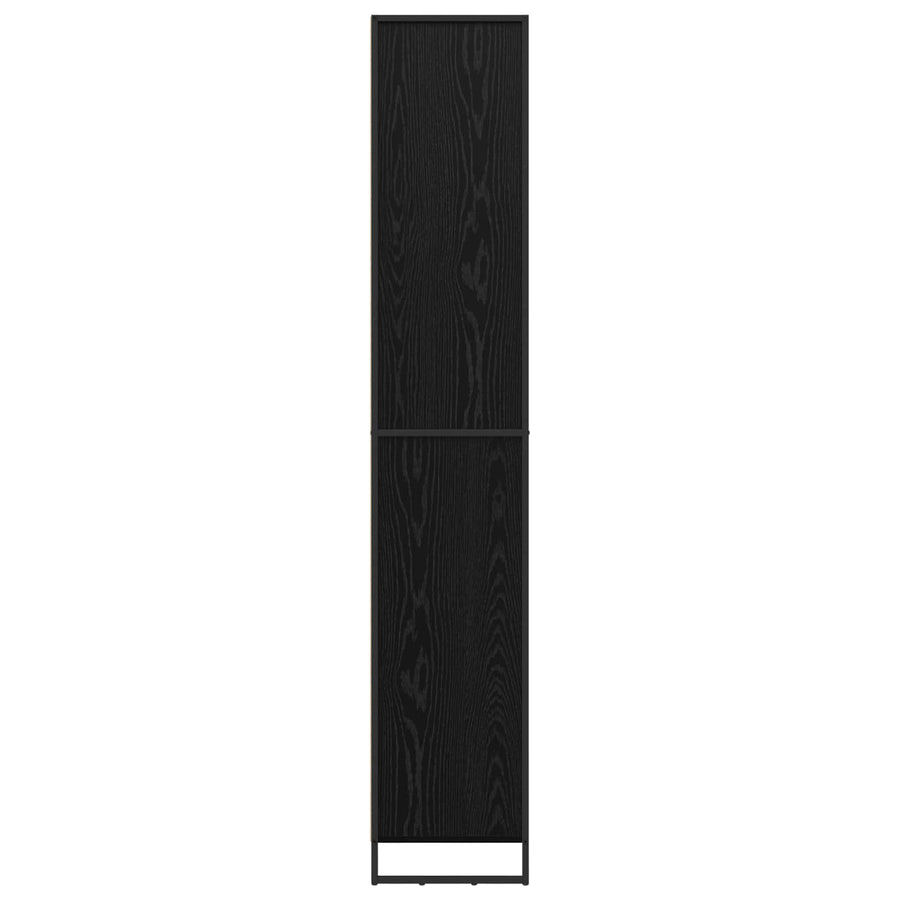 Hoge Kasten 2 pcs Zwart Eiken 60 x 36 x 300 cm Bewerkt hout
