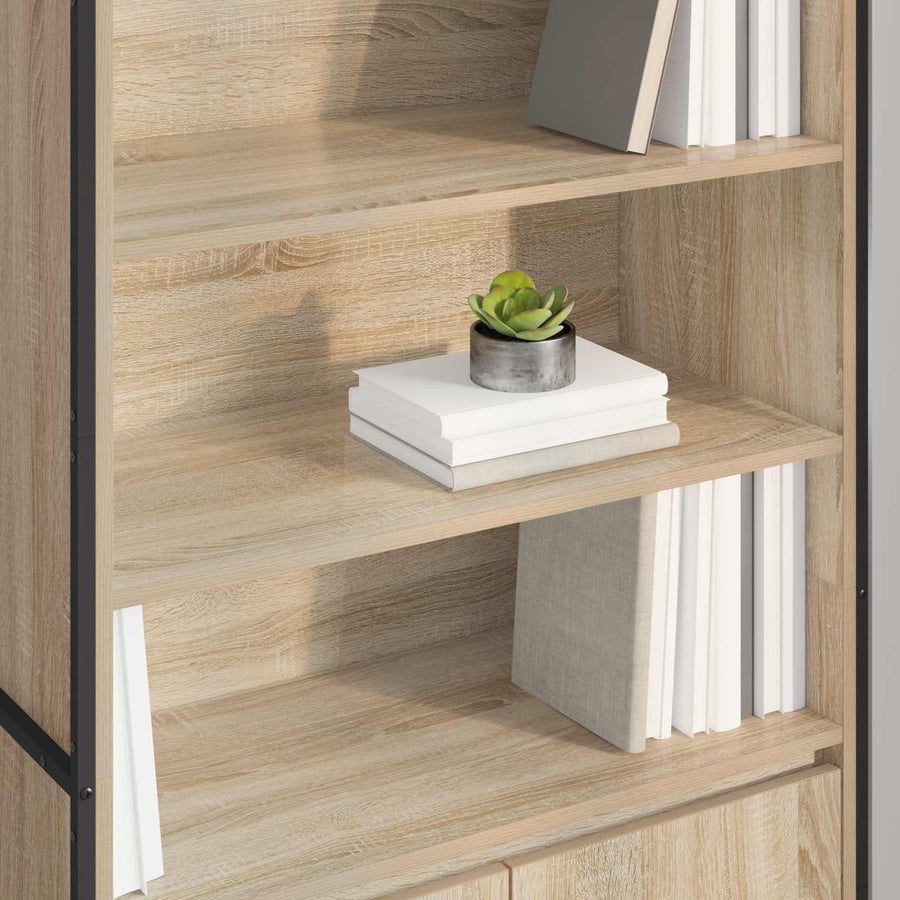 Hoge Kasten 2 pcs Sonoma 60 x 36 x 300 cm Bewerkt hout