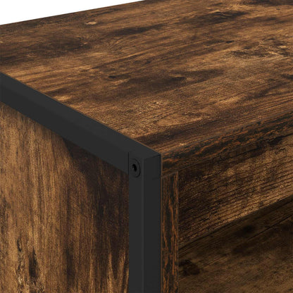 Hoge Kasten 2 pcs Rook Eik 60 x 36 x 300 cm Bewerkt hout