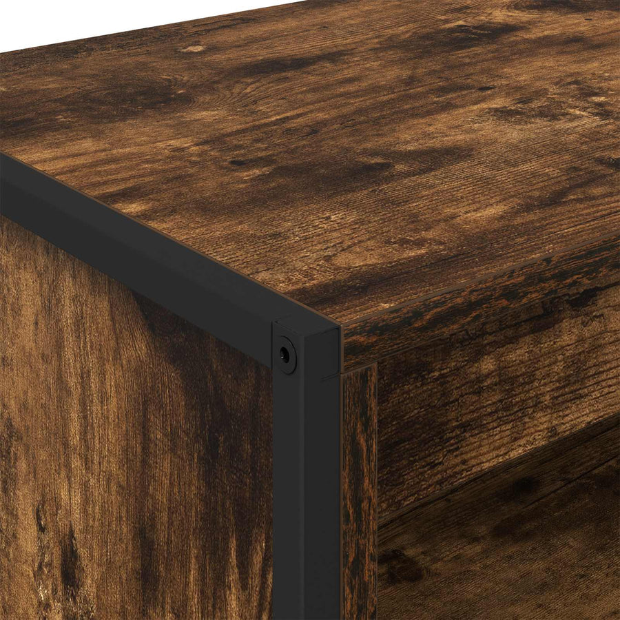 Hoge Kasten 2 pcs Rook Eik 60 x 36 x 300 cm Bewerkt hout
