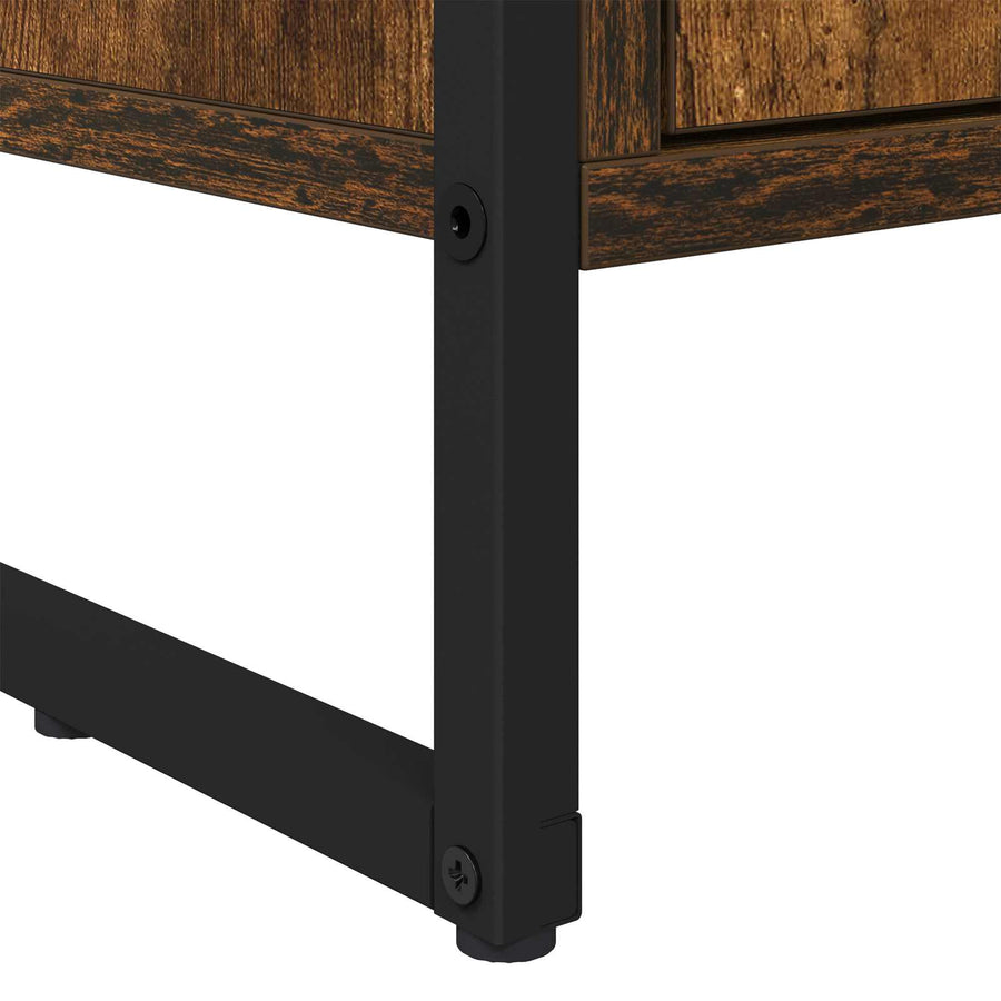 Hoge Kasten 2 pcs Rook Eik 60 x 36 x 300 cm Bewerkt hout
