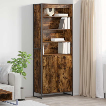 Hoge Kasten 2 pcs Rook Eik 60 x 36 x 300 cm Bewerkt hout