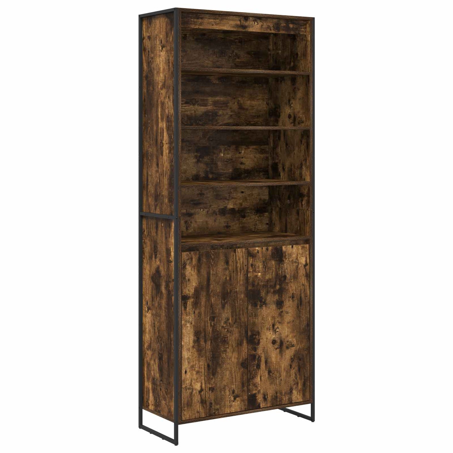 Hoge Kasten 2 pcs Rook Eik 60 x 36 x 300 cm Bewerkt hout