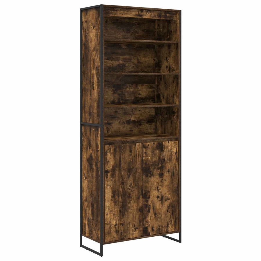 Hoge Kasten 2 pcs Rook Eik 60 x 36 x 300 cm Bewerkt hout
