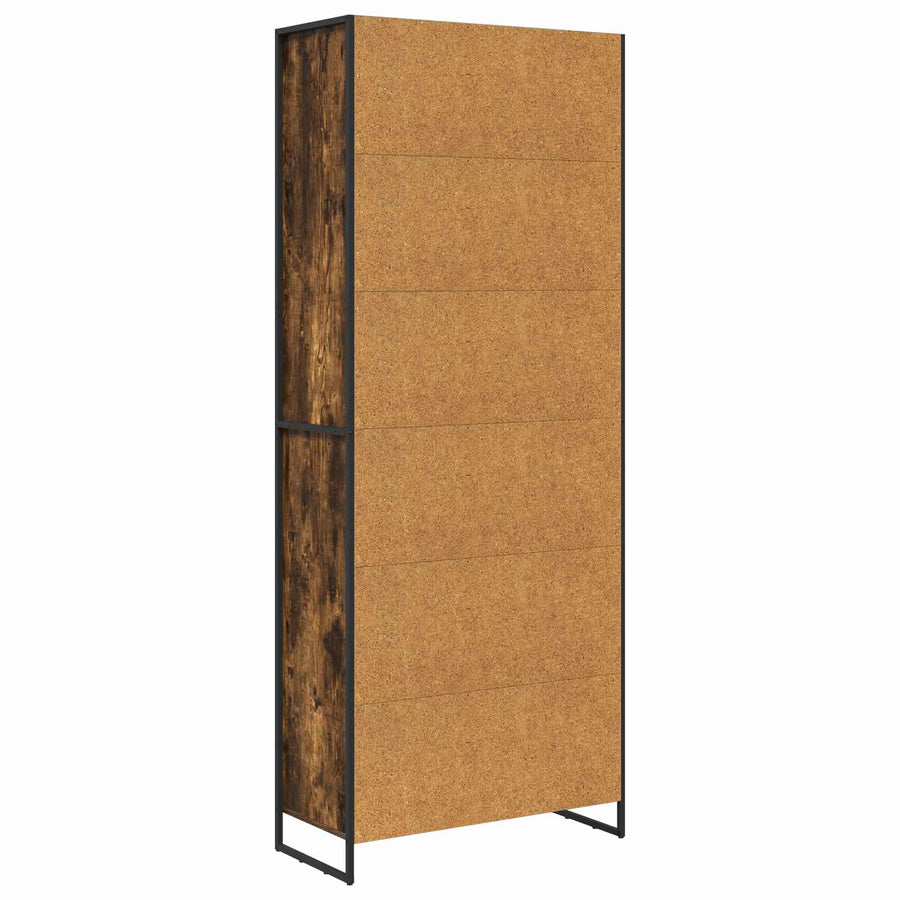 Hoge Kasten 2 pcs Rook Eik 60 x 36 x 300 cm Bewerkt hout