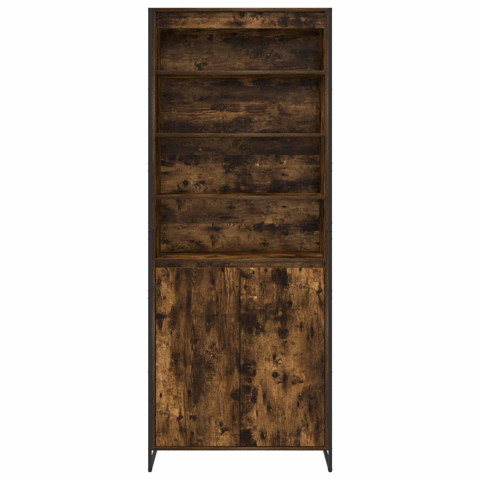 Hoge Kasten 2 pcs Rook Eik 60 x 36 x 300 cm Bewerkt hout