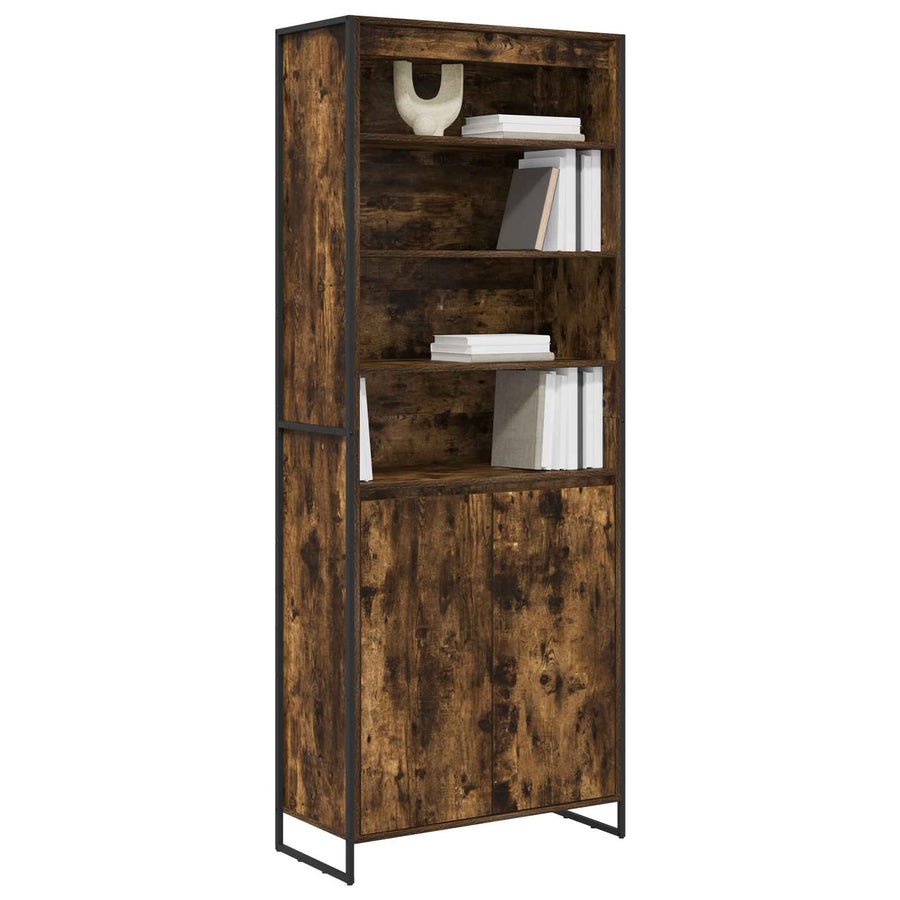 Hoge Kasten 2 pcs Rook Eik 60 x 36 x 300 cm Bewerkt hout