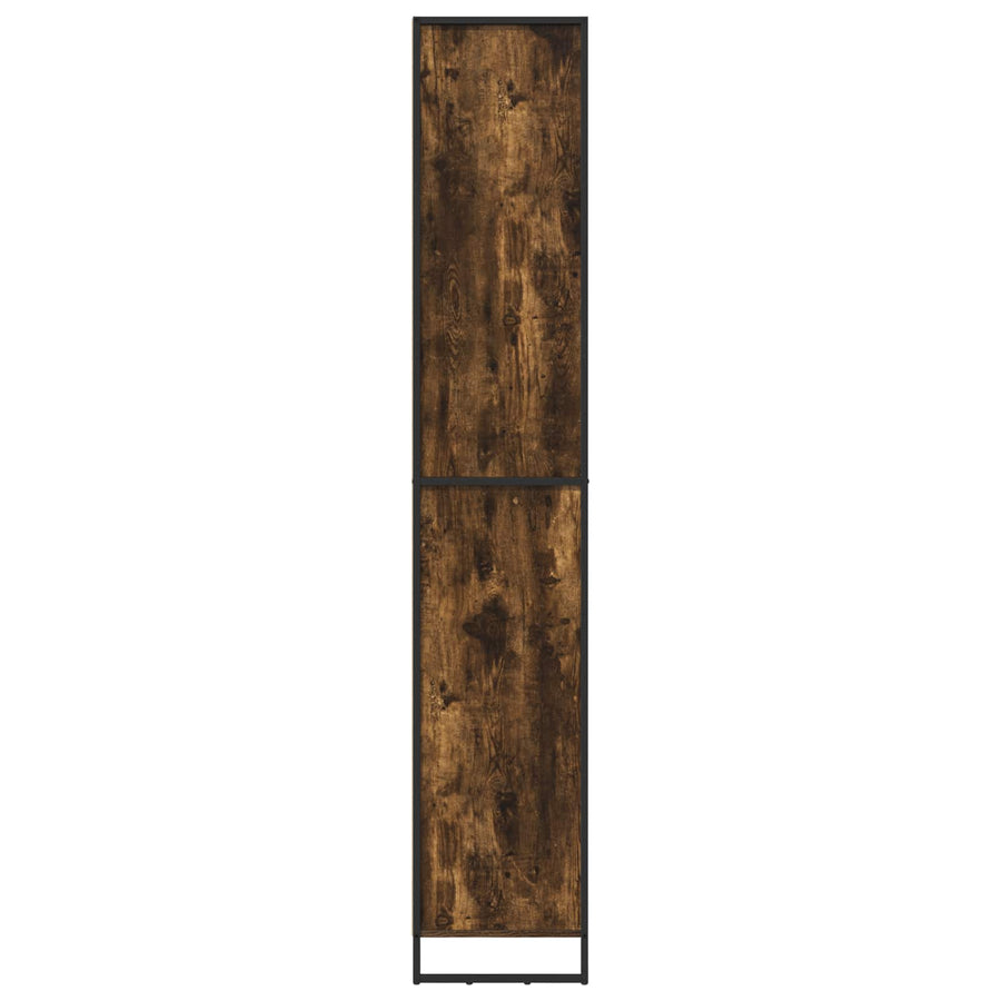 Hoge Kasten 2 pcs Rook Eik 60 x 36 x 300 cm Bewerkt hout
