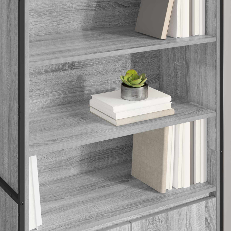 Hoge Kasten 2 pcs Grijs Sonoma 60 x 36 x 300 cm Bewerkt hout