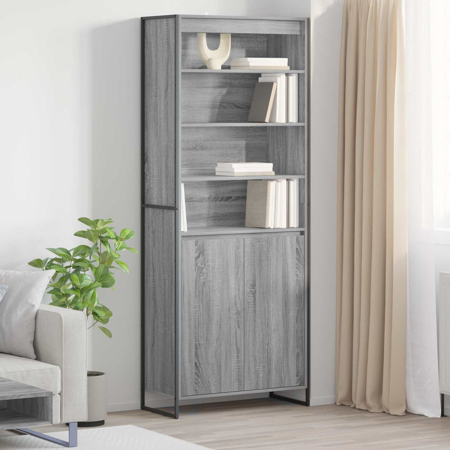 Hoge Kasten 2 pcs Grijs Sonoma 60 x 36 x 300 cm Bewerkt hout