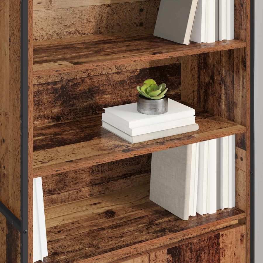 Hoge Kasten 2 pcs Oud Hout 60 x 36 x 300 cm Bewerkt hout