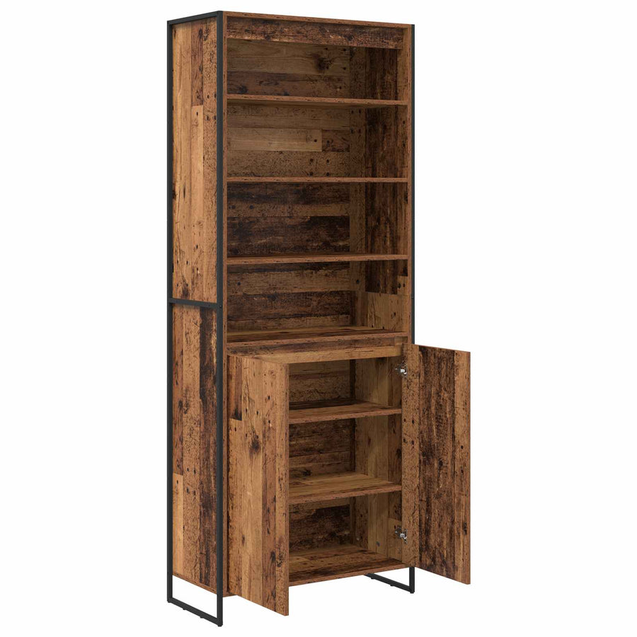 Hoge Kasten 2 pcs Oud Hout 60 x 36 x 300 cm Bewerkt hout