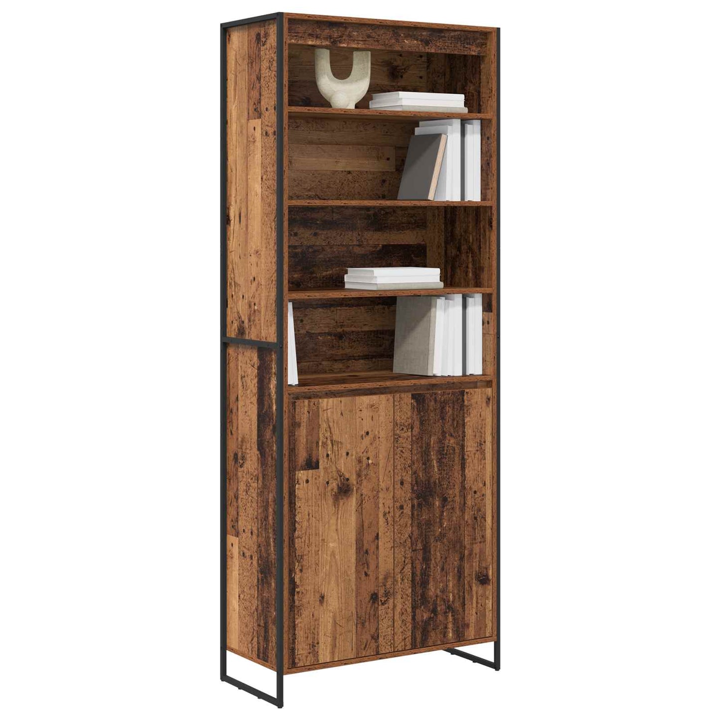 Hoge Kasten 2 pcs Oud Hout 60 x 36 x 300 cm Bewerkt hout