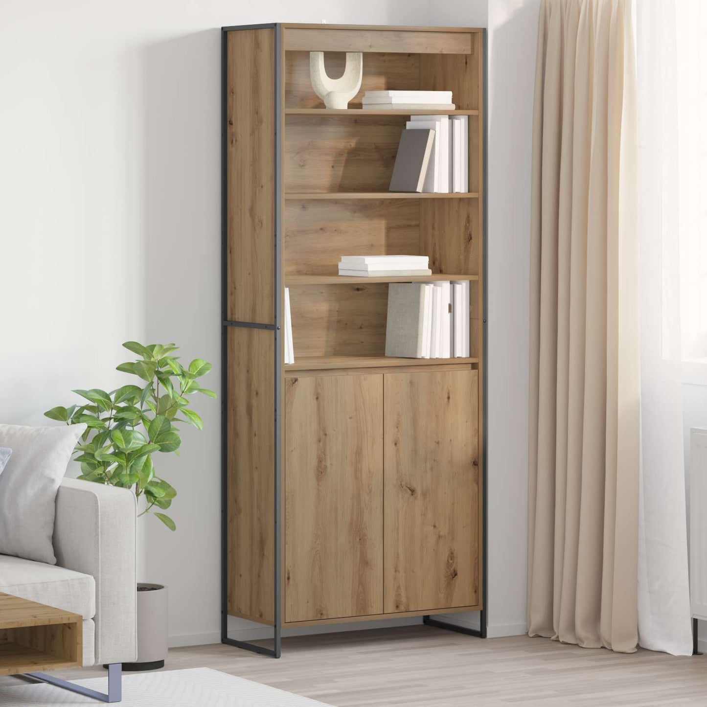 Hoge Kasten 2 pcs Ambachtelijk eiken 60 x 36 x 300 cm