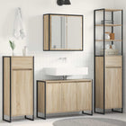Bathroom Furniture Set with Drawer with Shelf Sonoma Oak Engineered Wood