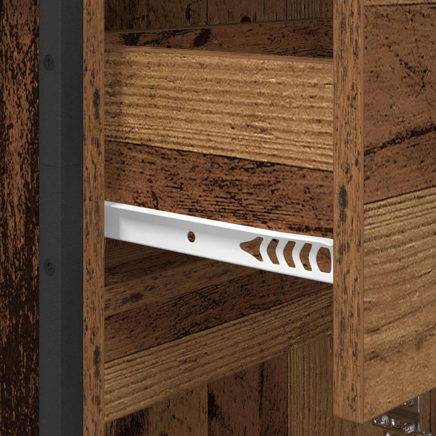 Badkamermeubelset met lade met plank Oudhout Bewerkt hout
