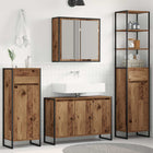 Bathroom cabinet set with drawer with shelf Solid wood Engineered wood
