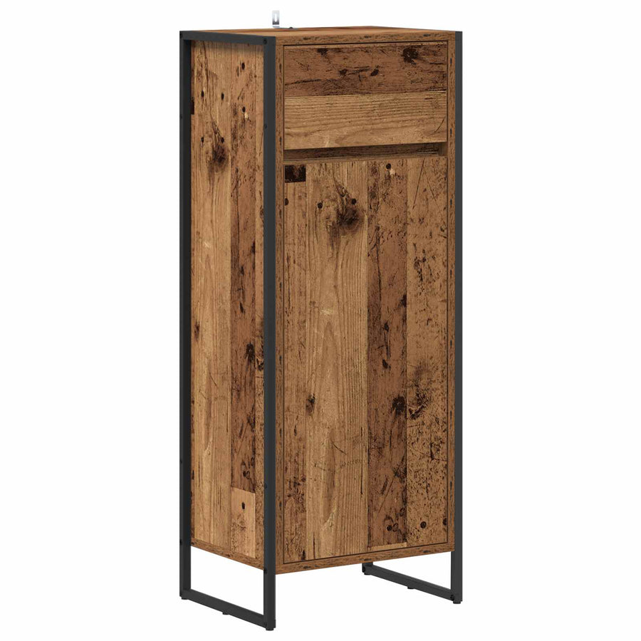 Badkamermeubelset met lade met plank Oudhout Bewerkt hout
