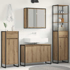 Bathroom furniture set with drawer with shelf Artisan Oak Engineered wood