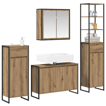Badkamermeubelset met lade met plank Artisan Eiken Bewerkt hout